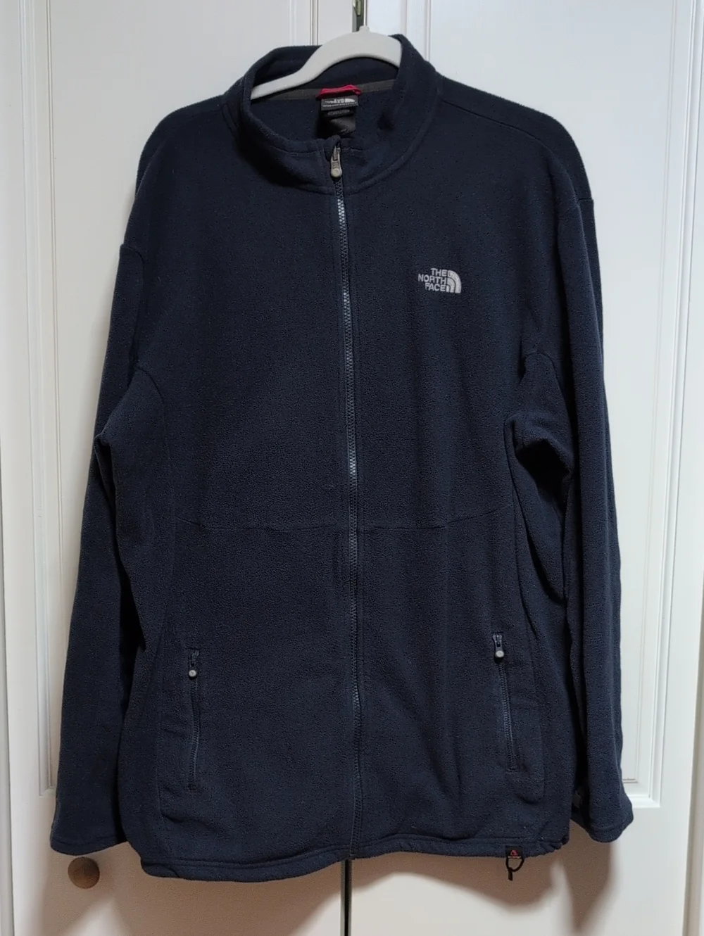 The North Face Mens Navy Full-Zip Teddy Fleece Jacket